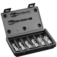 DB90ACK-HCS.KIT/8 HSS annular cutter Kit (6pcs) 2 each-  9/16", 11/16", 13/16", DOC= 1"